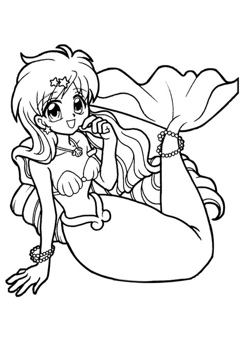 Chibi Cute Mermaid Melody Coloring Pages Print Color Craft