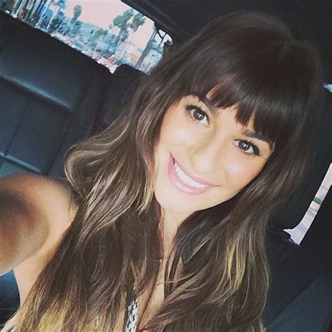 13 Lea Michele Bangs Styles That Prove She Has The Best Most Versatile Fringe In The Biz