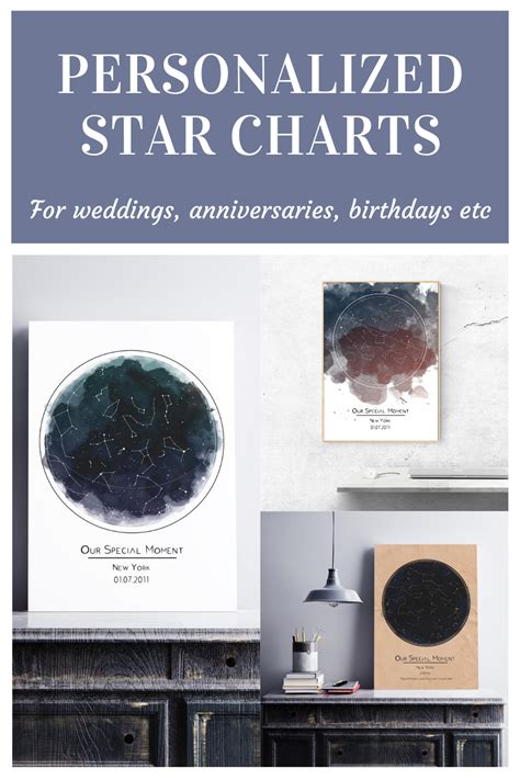 Personalized Star Charts Wedding Anniversary T Chart Star Chart