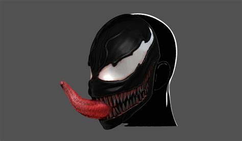 Venom Mask Marvel Cosplay 3d Print Model By Blackstar90