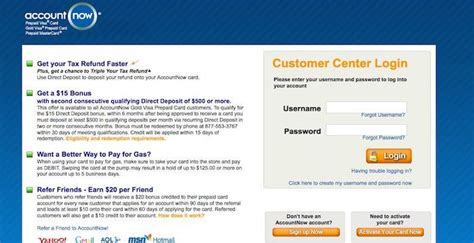 If you lose your card or it's stolen, call for a replacement. Account Now Sign In - My.AccountNow.com - Card Login | Prepaid debit cards, Accounting, Cards ...