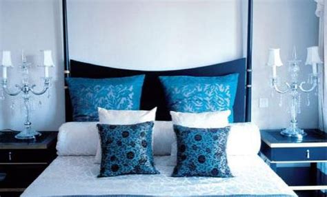 Black And White Bedrooms With Blue Accents Hawk Haven