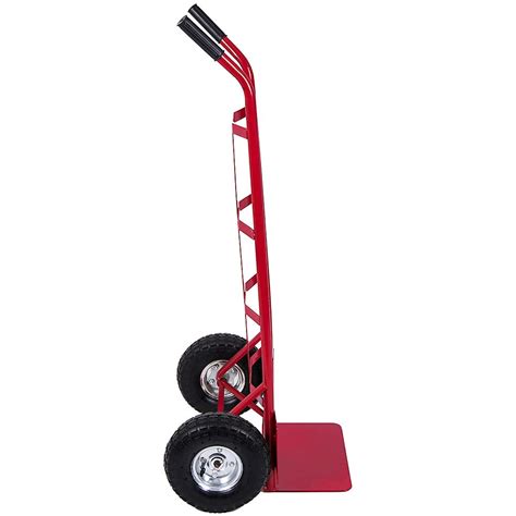 This is manually driven equipment, comprises of pneumatic wheels that ensure smooth movement. Red Hand Truck Standard Large Heavy Duty Industrial Sack ...