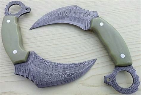 Damascus Karambit Knife Kbs Knives Store