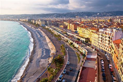 City Of Nice Promenade Des Anglais Waterfront Aerial View Photograph By