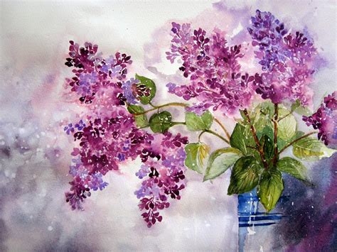Watercolour Florals Lilac