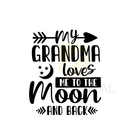 Grandma Svg My Grandma Loves Me To The Moon Back Etsy Canada