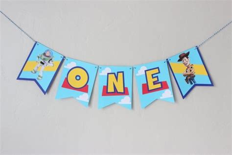 Toy Story One Highchair Banner Birthday Banner Age Banner Etsy