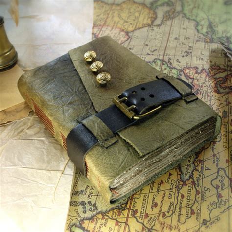 General Leather Journal Military Notebook Army Fashion Khaki Diary