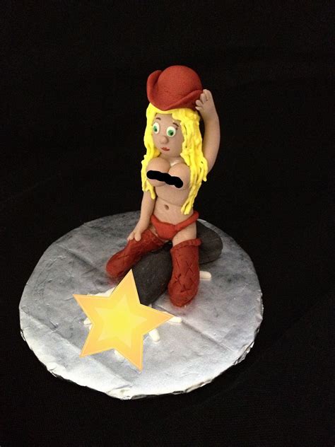 Fondant Toppers Adult Naughty Cowgirl Made To Order By