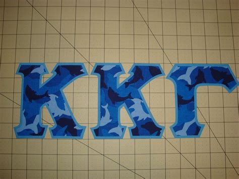 Kappa Kappa Gamma 5 Inch No Sew Greek Iron On Letters Many Colors
