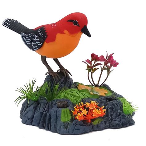 Singing Chirping Birds Toy Voice Control Realistic Sounds Movements
