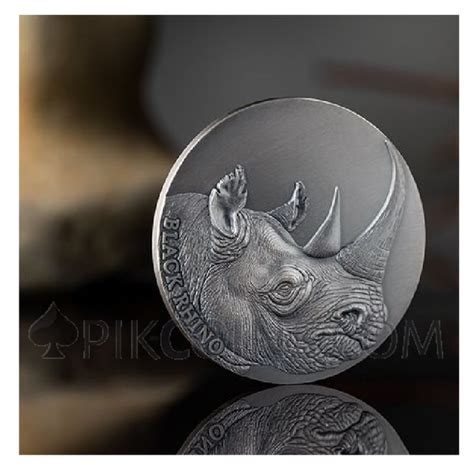 Black Rhino Expressions Of Wildlife 2000 Francs Cfa 2oz Republic Of