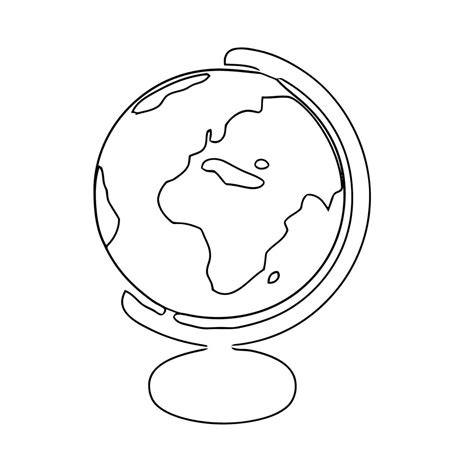 Globe Coloring Pages