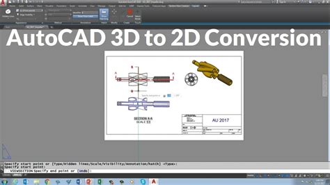 Autocad 3d To 2d Convert Create 2d Sections Details And Auxiliary