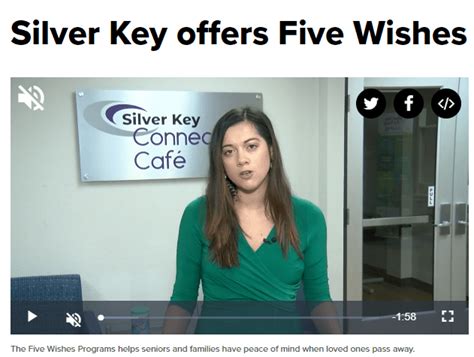 Silver Key Offers Five Wishes Program Silver Key Senior Services