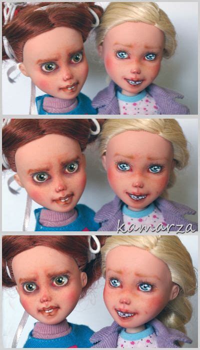 Creepy Sisters Ooak Dolls By Kamarza Ooak Dolls Bratz Repaint Dolls