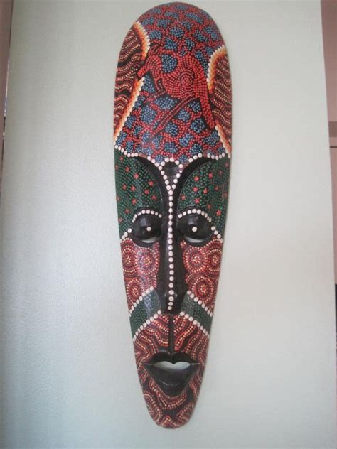 Aboriginal Aboriginal Painting Dot Painting Sisal Ceramic Mask