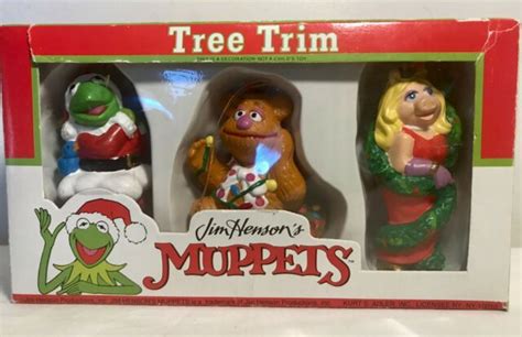 Vtg Jim Hensons Muppets Christmas Ornaments Kurt Adler Kermit Piggy