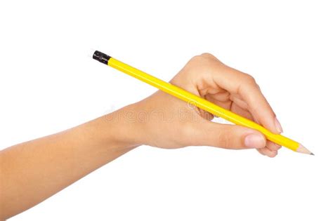 Hand Holding A Pencil Stock Photo Image Of Background 20616942