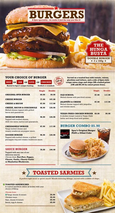 Spur Steak Ranches Menu Prices And Specials