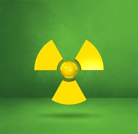 Premium Photo Radioactive Symbol Isolated On Green