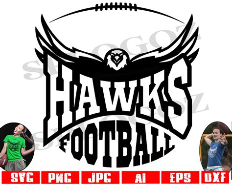 Hawks Football Svg Hawk Football Svg Hawk Svg Hawks Etsy