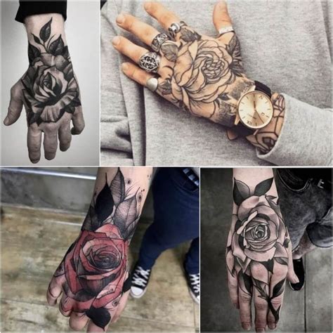 Best Hand Tattoo Ideas For Men Inked Guys Rose