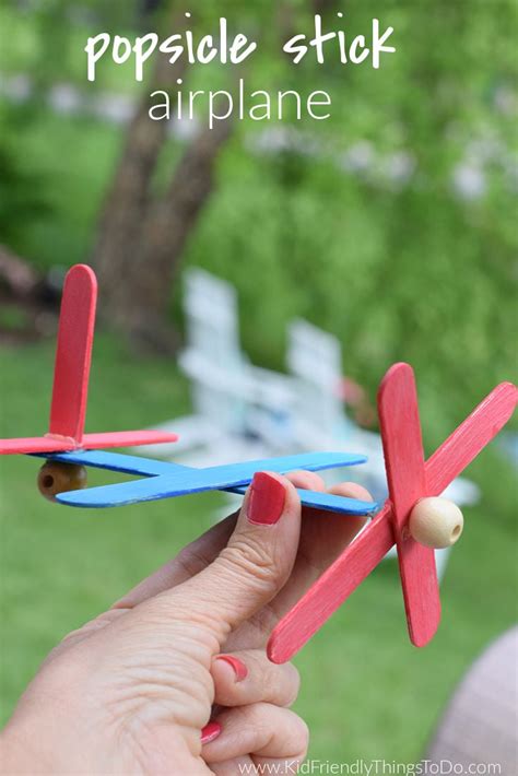 Popsicle Stick Airplane Craft Kid Friendly Things To Do
