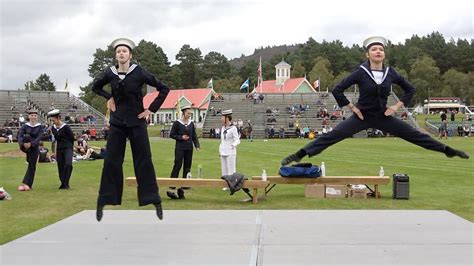 sailor s hornpipe scottish highland dance during the 2021 grampian games held in braemar