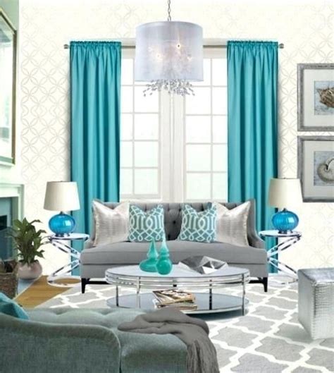 Comfy Grey And Turquoise Living Room Décor Ideas 27 Turquoise Living