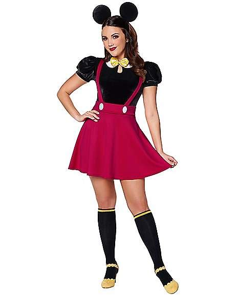Outlet Shopping Minnie Mouse Costume Red Dress Womens Classic Adult