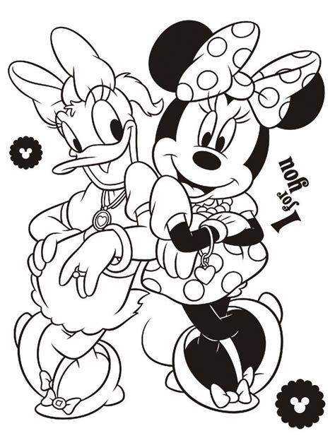 Minnie Mouse And Daisy Duck Coloring Pages