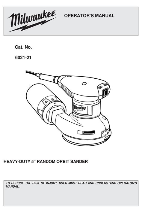 Milwaukee 6021 21 Operators Manual Pdf Download Manualslib