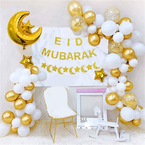 Eid Mubarak Party Decoration Ramadan Mubarak Balloon Star Moon Letter