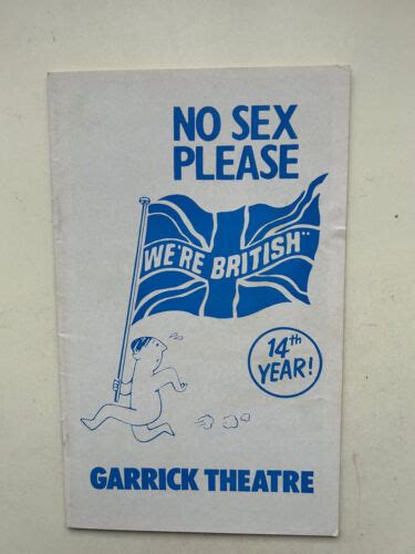 No Sex Please We’re British Theatre Programme Ebay