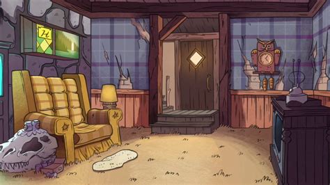 Mystery Shack Living Room Fall Background Cartoon Background Animation Background Gravity