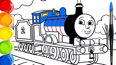 How To Draw Edward The Blue Engine In Thomas Friends Drawing