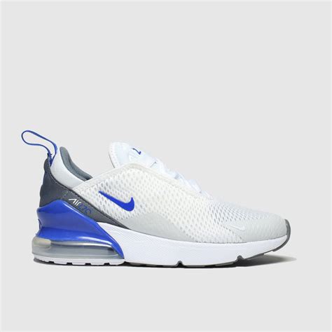 Boys White And Blue Nike Air Max 270 Trainers Schuh