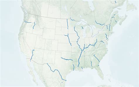 50 States Map And Rivers Map