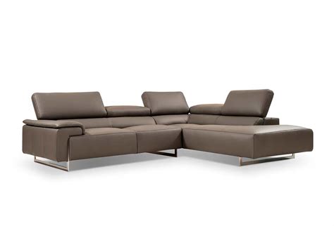 Sloane 3 seater sofa in rustic brown tail. Grey Sectional Sofa NJ 794 | Leather Sectionals