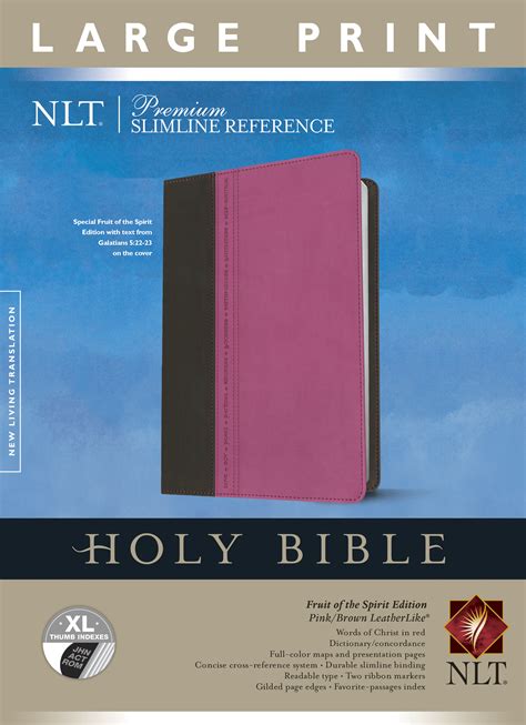 Tyndale Premium Slimline Reference Bible Nlt Large Print