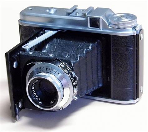 Vintage Voigtlander Perkeo I 6x6 Folding Camera Vaskar 75mm F45 Lens