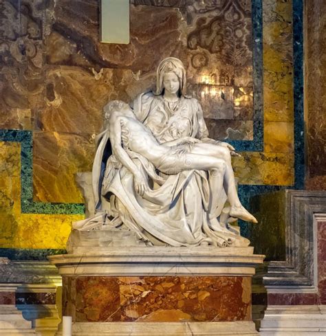 Pieta The Piety By Michelangelo Buonarroti In St Peter S Basilica