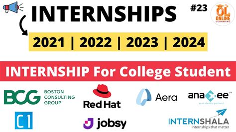 Internships For College Students 2021 2022 2023 2024