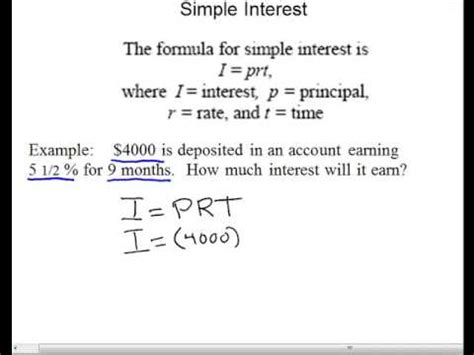 Simple Interest - YouTube