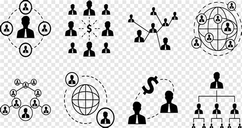 Computer Network Business Networking Icon Business Organization Chart