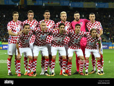 Kiev Ukraine 9th October 2017 Players Of Croatia National Stock