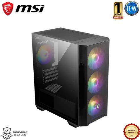 Msi Mag Forge M100r Micro Atx Tower Pc Case Black Shopee Philippines