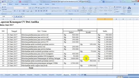 Download Contoh Laporan Keuangan Pemasukan Dan Pengeluaran Excel My Skripsi